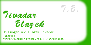 tivadar blazek business card
